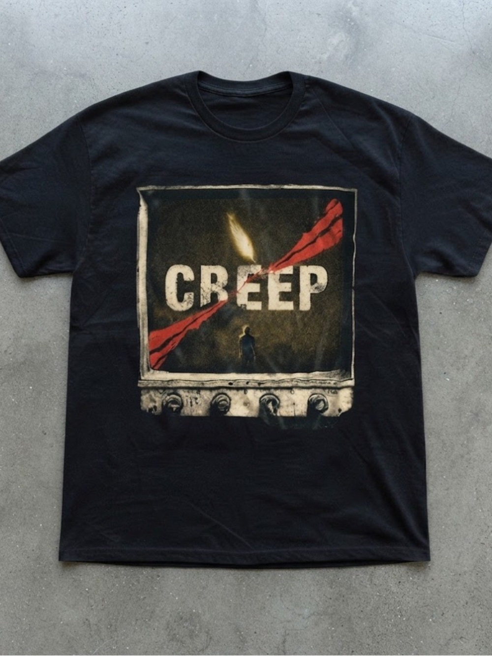 Radiohead Creep Alt Rock Graphic Black Cotton Gildan T-Shirt